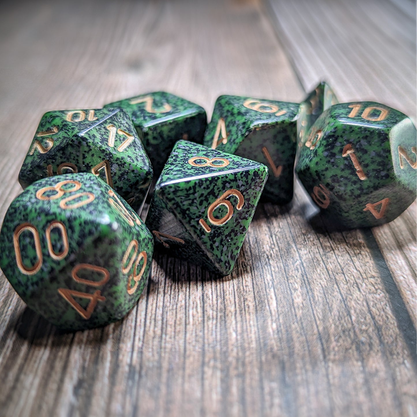 Chessex Speckled Golden Recon 7-Set Dice